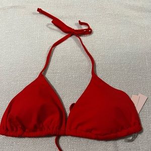 Victoria Secret swim triangle bikini top in red size L. Brand new with tags.